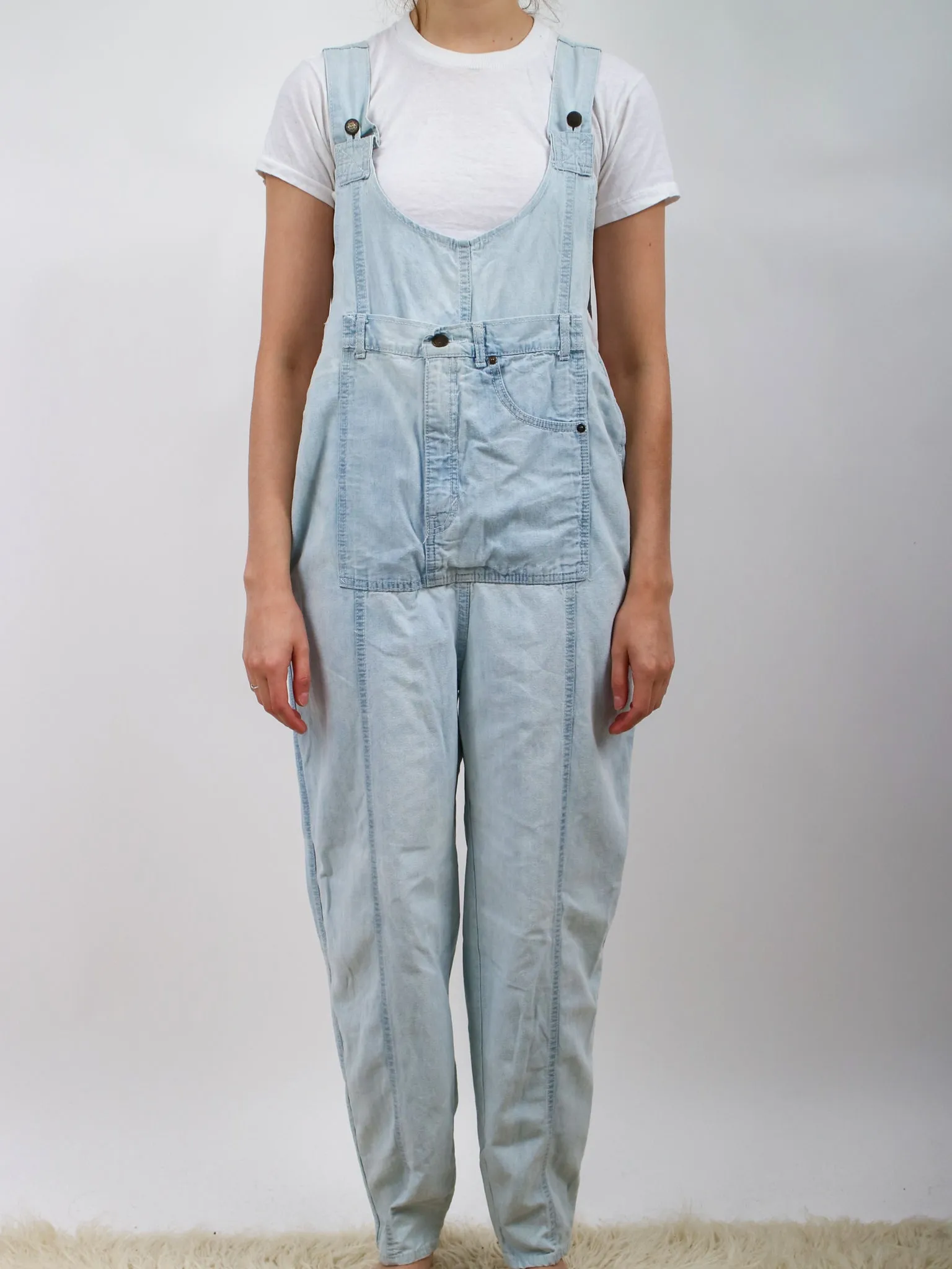 1980s Lightwash Denim Overalls by Rainbow