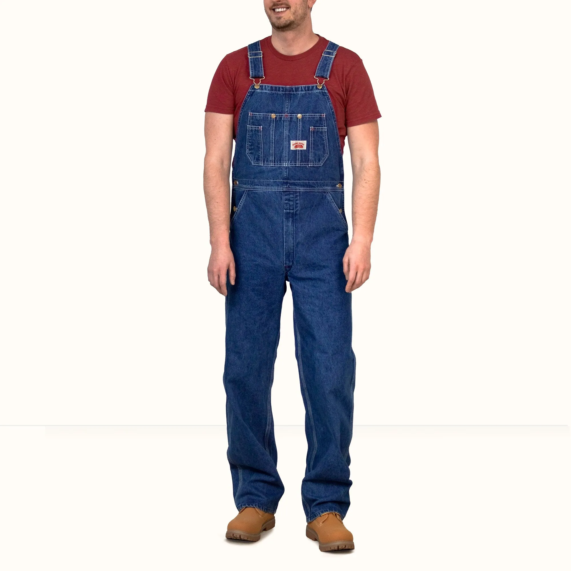 #699 Made in USA Stone Washed Blue Denim Overalls