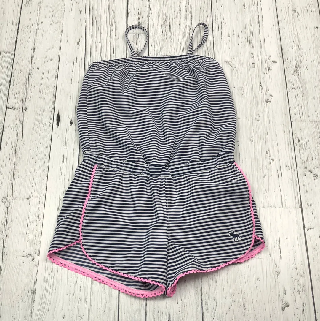 Abercrombie kids navy white swim romper - Girls 7/8