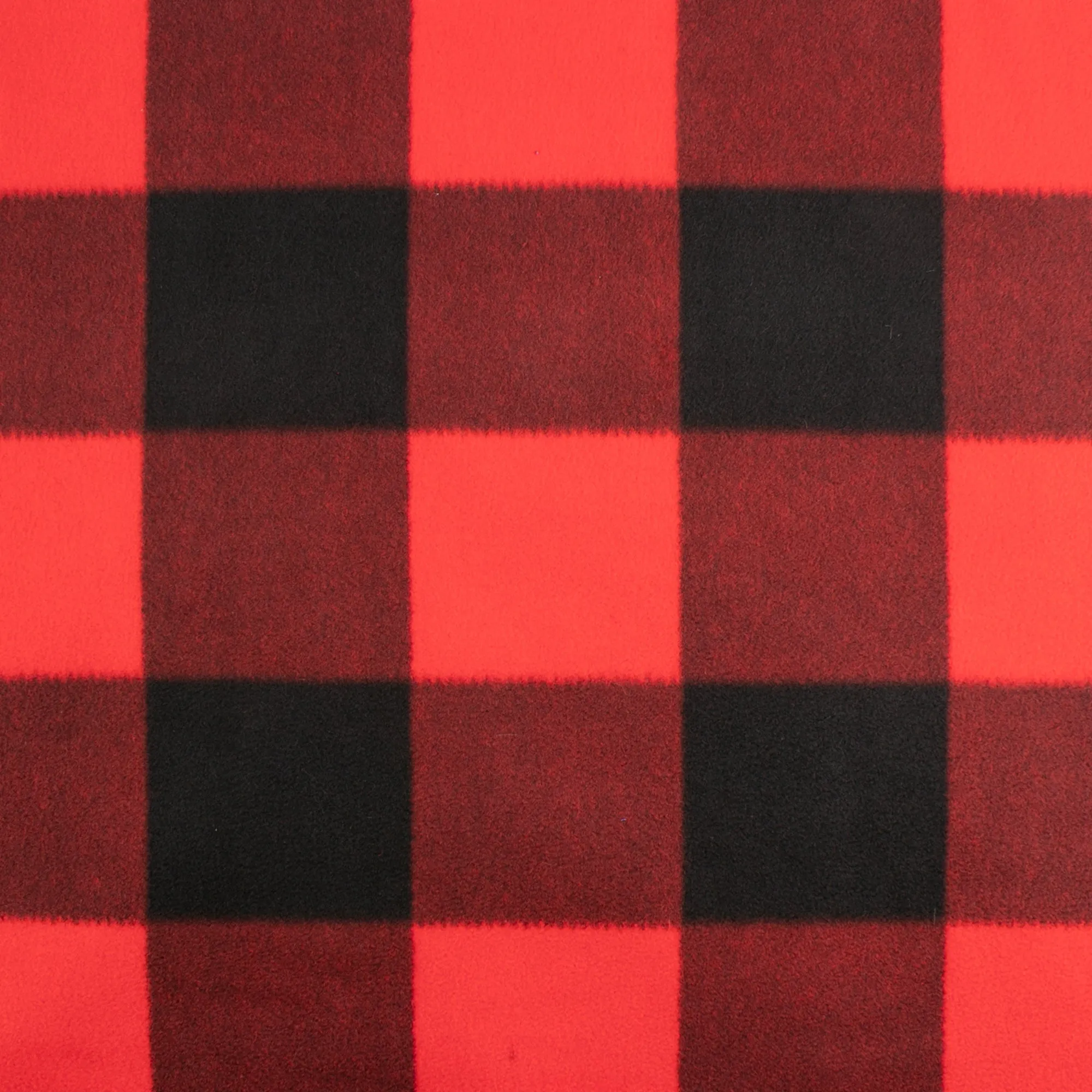 Anti-Pill Fleece Print - OUTBACK - Buffalo plaid - Red