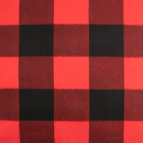 Anti-Pill Fleece Print - OUTBACK - Buffalo plaid - Red