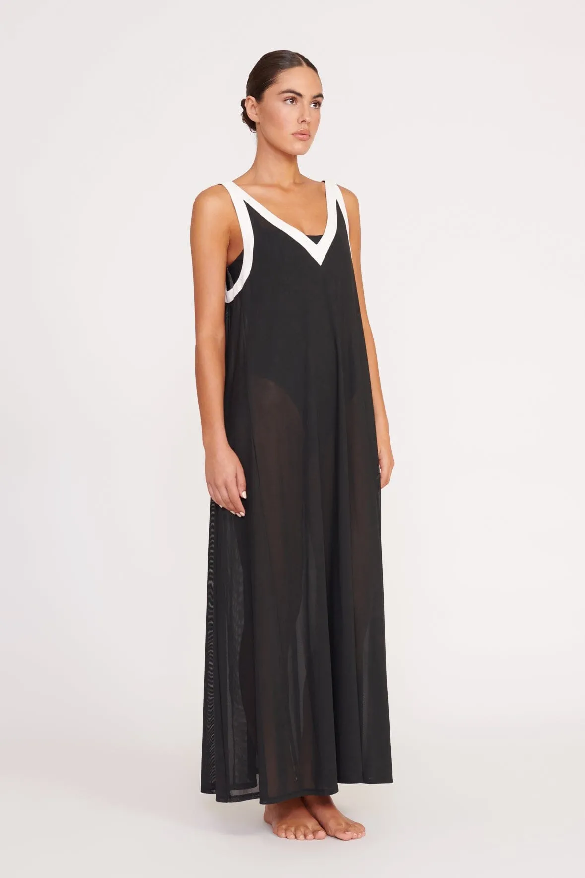 AVELINE COVERUP DRESS | BLACK WHITE