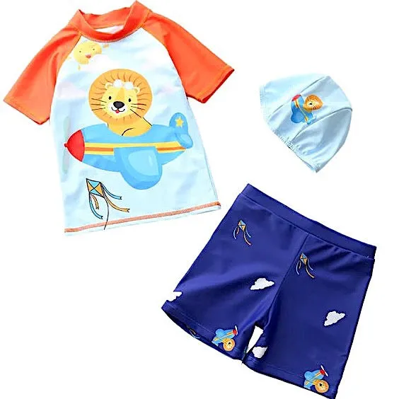 Baby Boy 3 Piece Rash Guard Set