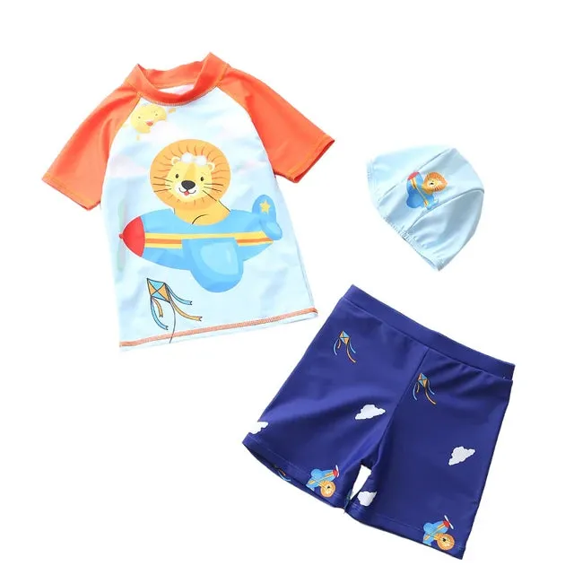 Baby Boy 3 Piece Rash Guard Set