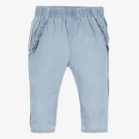 Baby girl light blue denim joggers