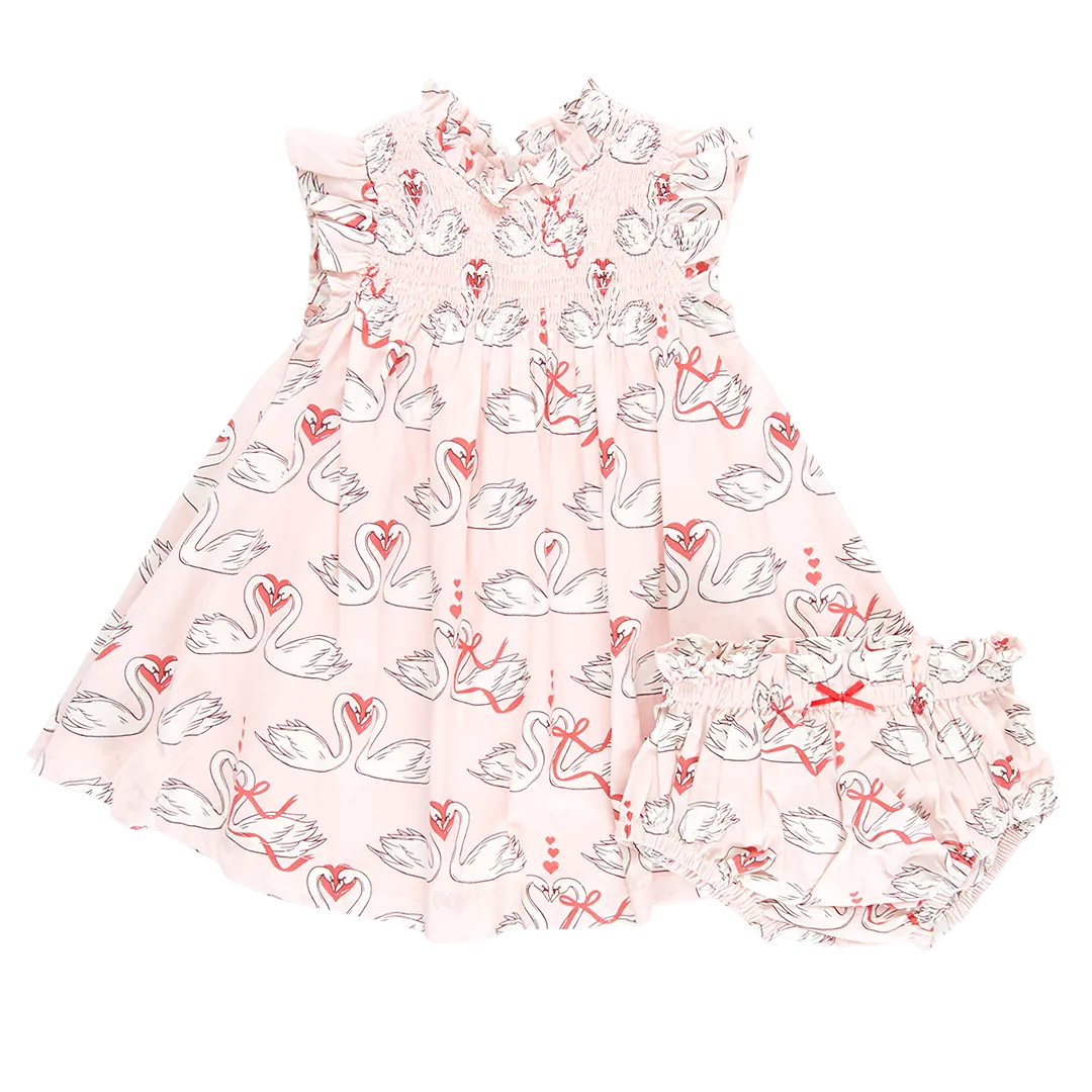 Baby Girls Stevie Dress Set - Swan Love