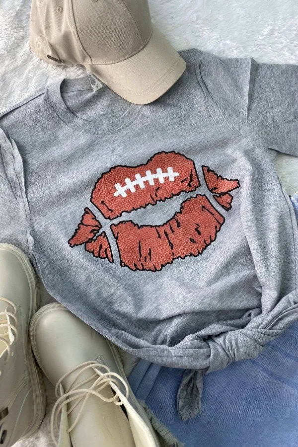 BC FOOTBALL LIPS- LIGHT GREY