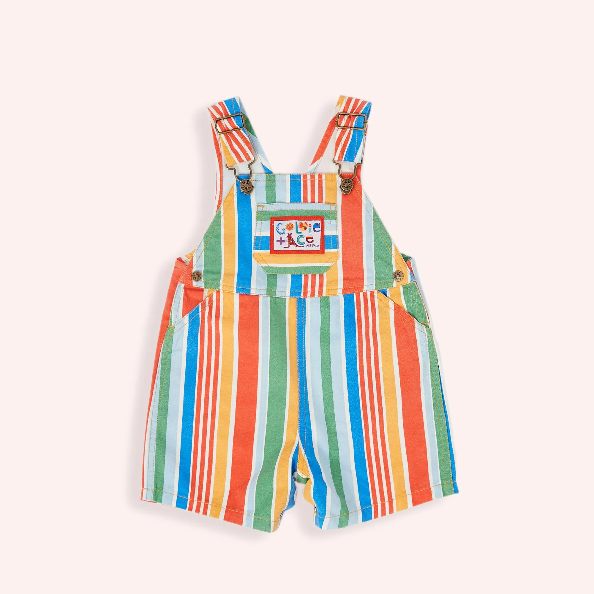 Burton Land Down Under Stripe Denim Overalls