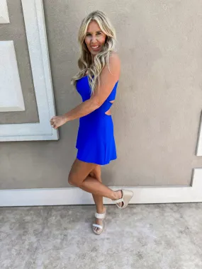 Cobalt Sleeveless Knit Swim Dress - Final Sale