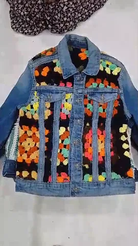 CR2791 Rework Denim Ponchoo Jackets - 16 Pcs