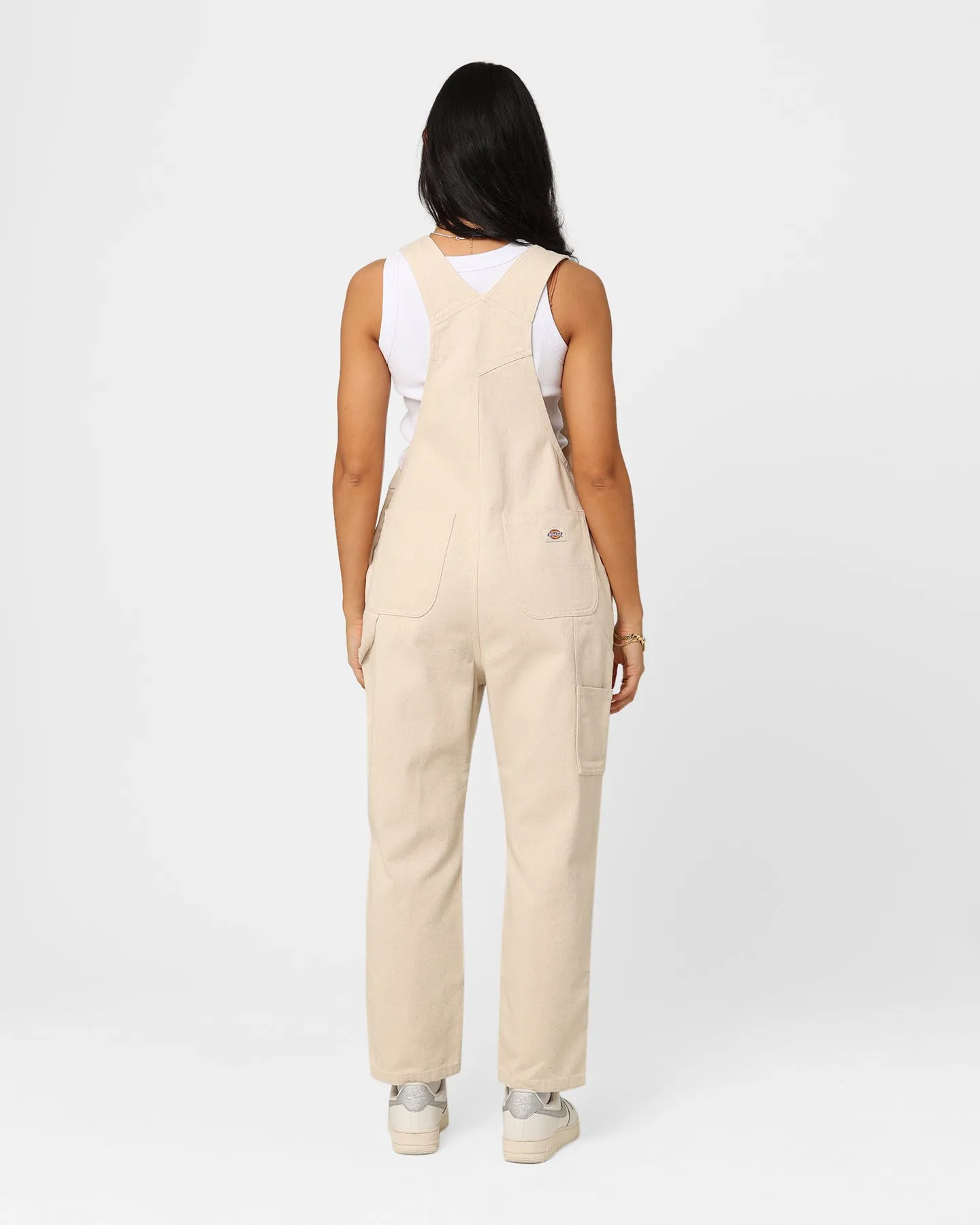 Dickies Women's Whitney Denim Overalls Natural