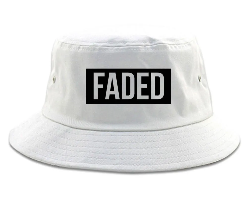 Faded Red and Pink Marijuana Weed Bucket Hat