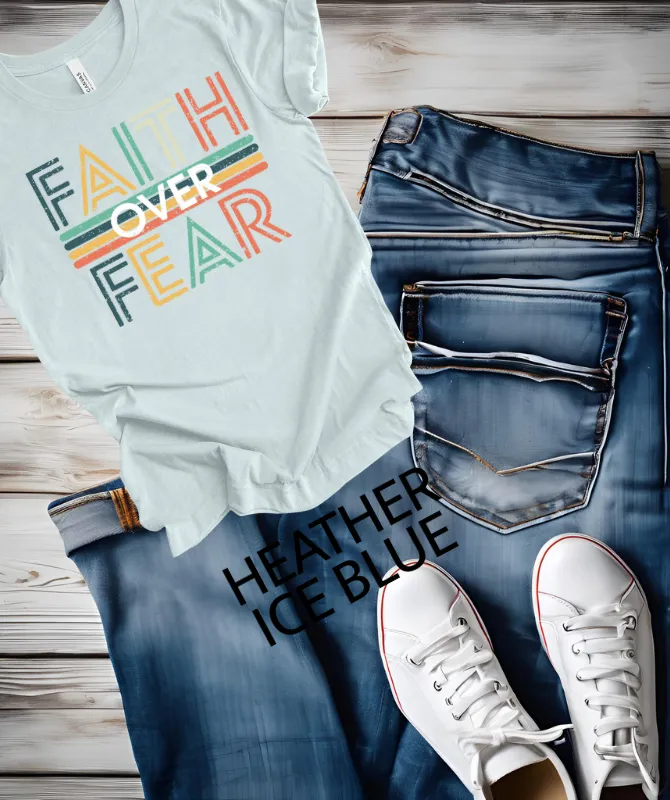 Faith over Fear retro Graphic tee