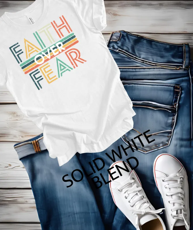 Faith over Fear retro Graphic tee