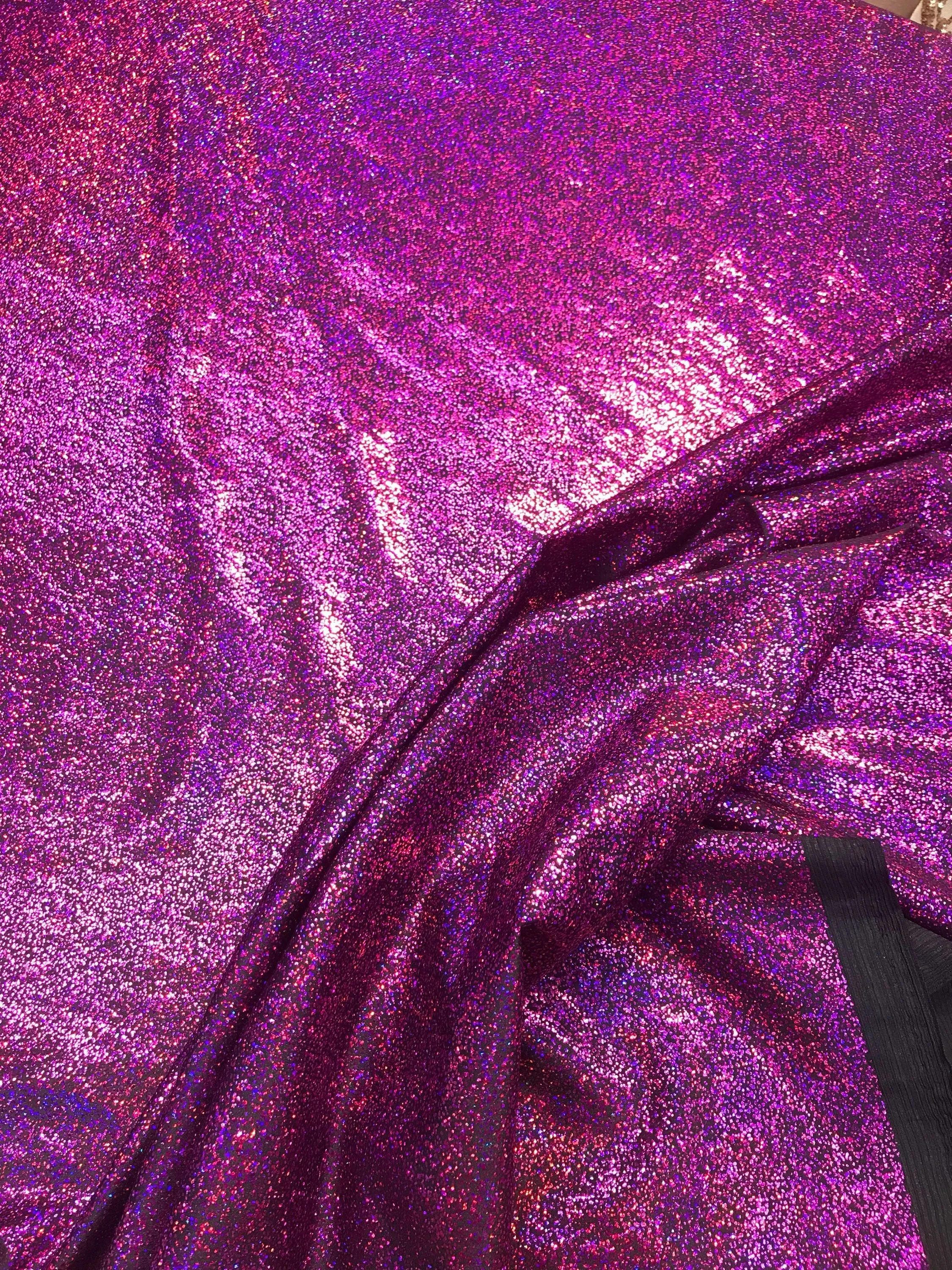 Fuchsia-black iridescent shattered glass design 4 way Stretch nylon spandex-leggings-baiting suits-apparel-fashion-sold by the yard.