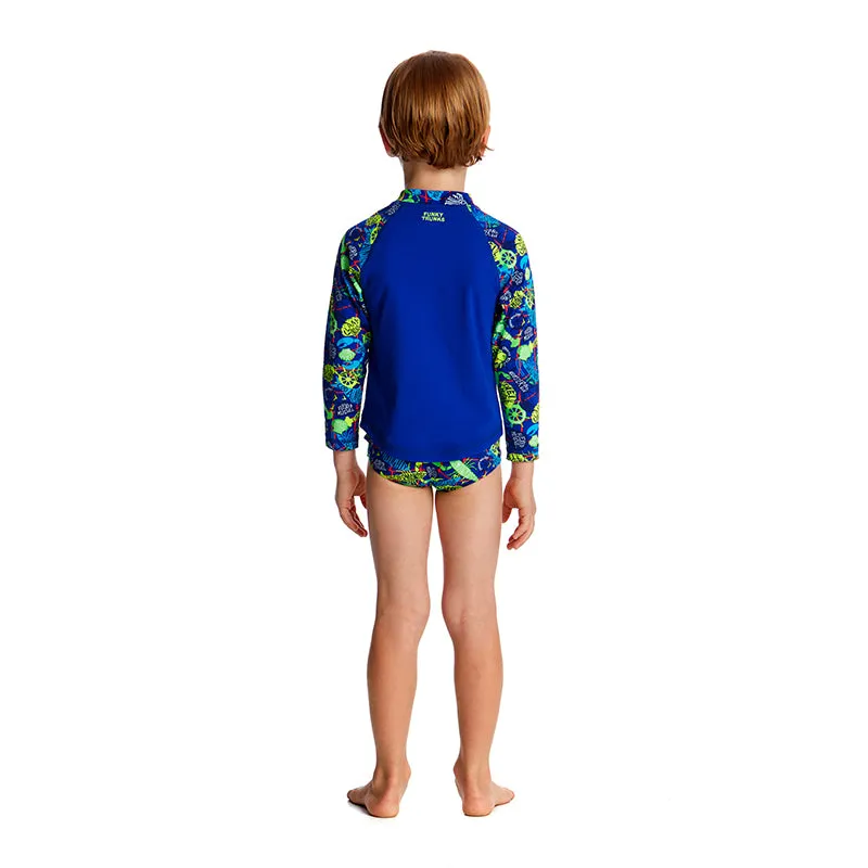 Funky Trunks - Catch Of The Day Toddler Boys Zippy Rash Vest