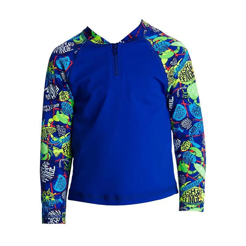 Funky Trunks - Catch Of The Day Toddler Boys Zippy Rash Vest