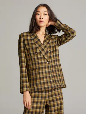 Long sleeves Plaid Blazer