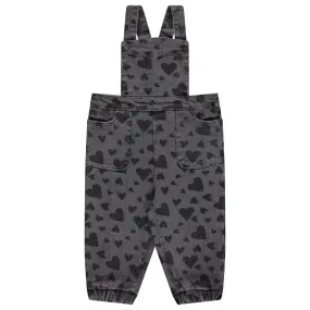 one piece overalls denim - grey denim print