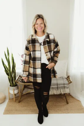 Plaid Button Jacket