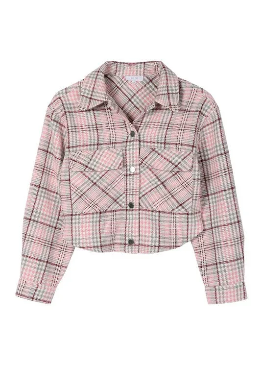 Plaid crop jacket - Online Exclusive