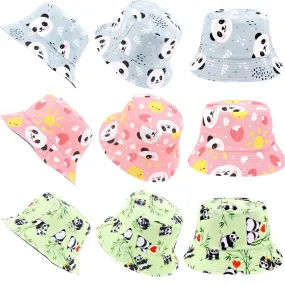 Reversible Panda Printed Bucket hats Unisex