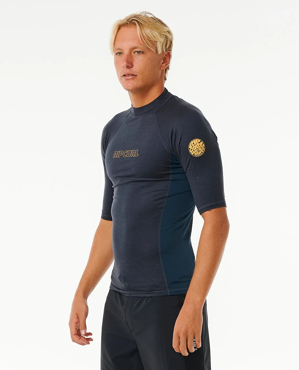 Rip Curl Mens Dawn Patrol UPF 50 Perf Short Sleeve Rash Vest