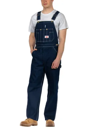 Round House Bib Overalls #980 Classic Blue Denim - Zipper Fly