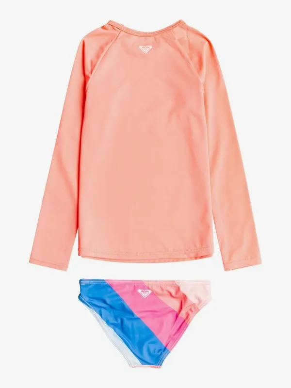 Roxy Touch Of Rainbow - Long Sleeve Rash Guard Set For Girls