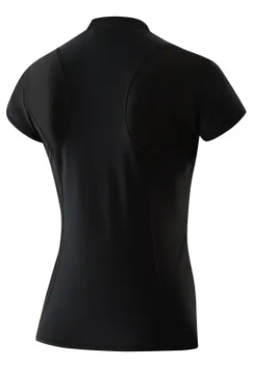 SPEEDO Women's Short Sleeve Zip Front Rash Guard