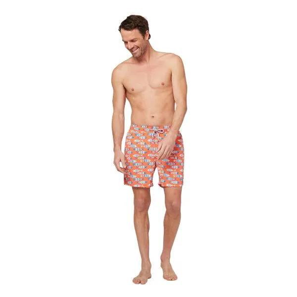 TOM & TEDDY - Men's Shorts  (Orange Striped Fish)