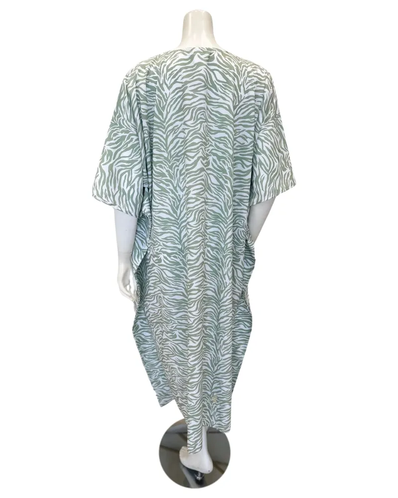 Undercover Waterwear Zebra Kaftan Swim Dress One Size