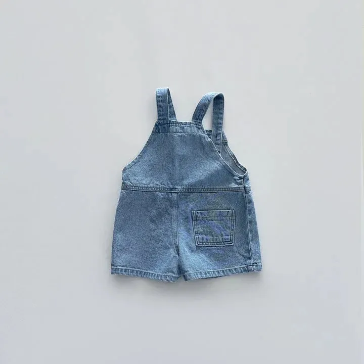 Unisex Kids Denim Overalls