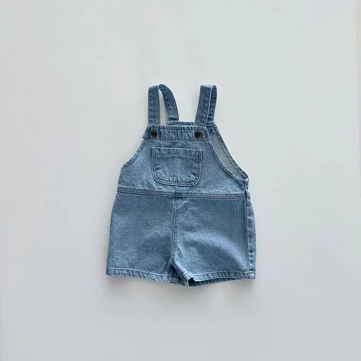 Unisex Kids Denim Overalls