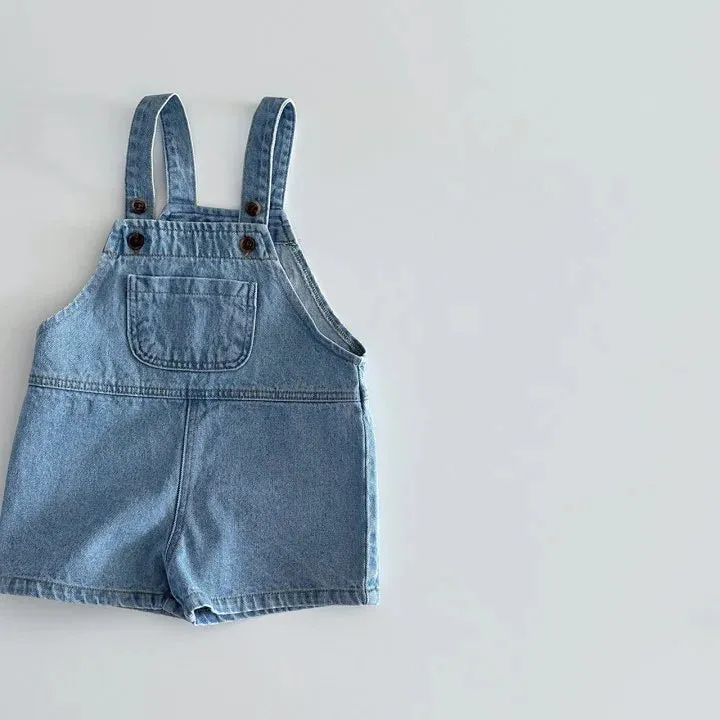 Unisex Kids Denim Overalls