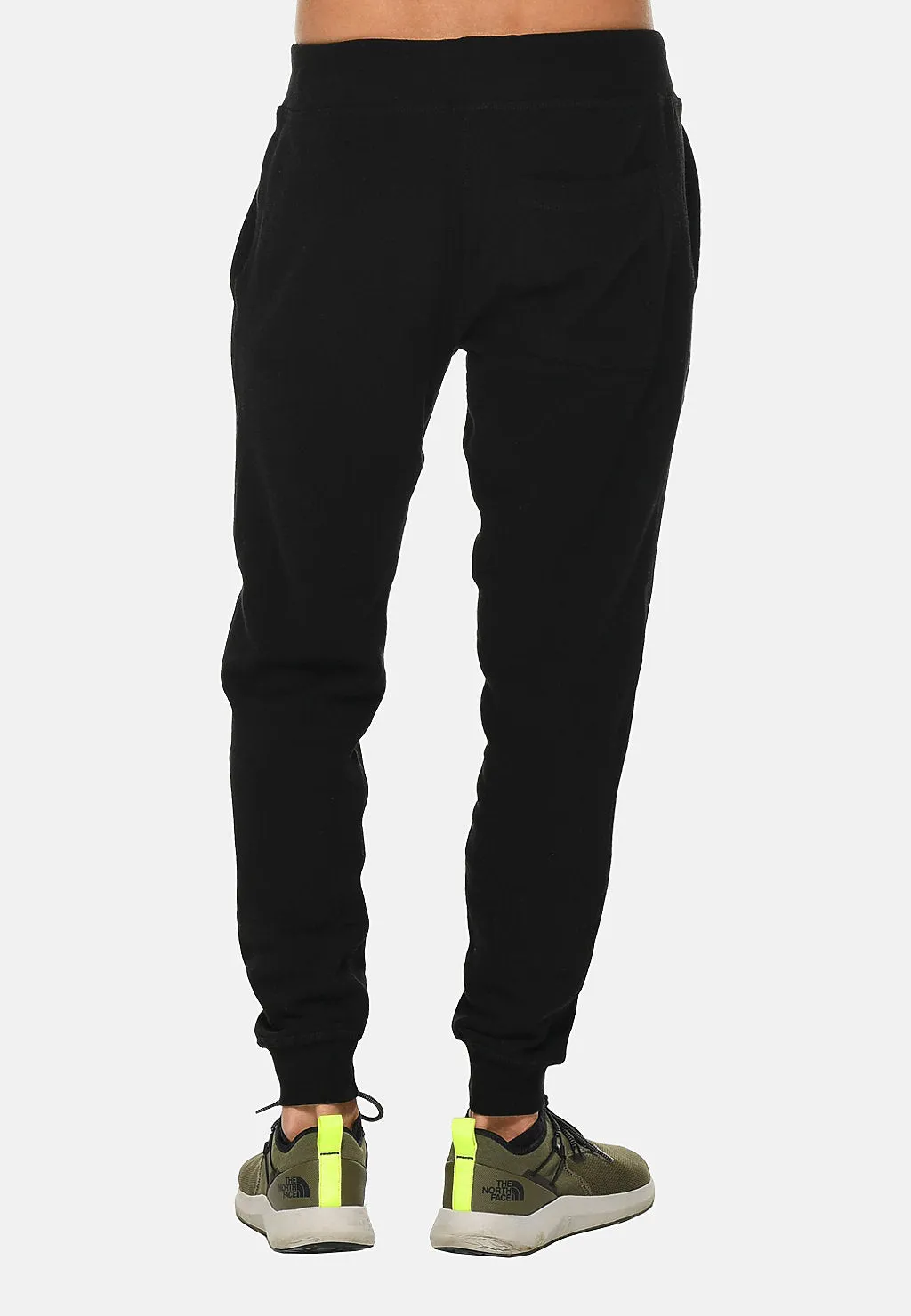 Venley Men's Black Slim-Fit MADE IN USA Fleece Joggers