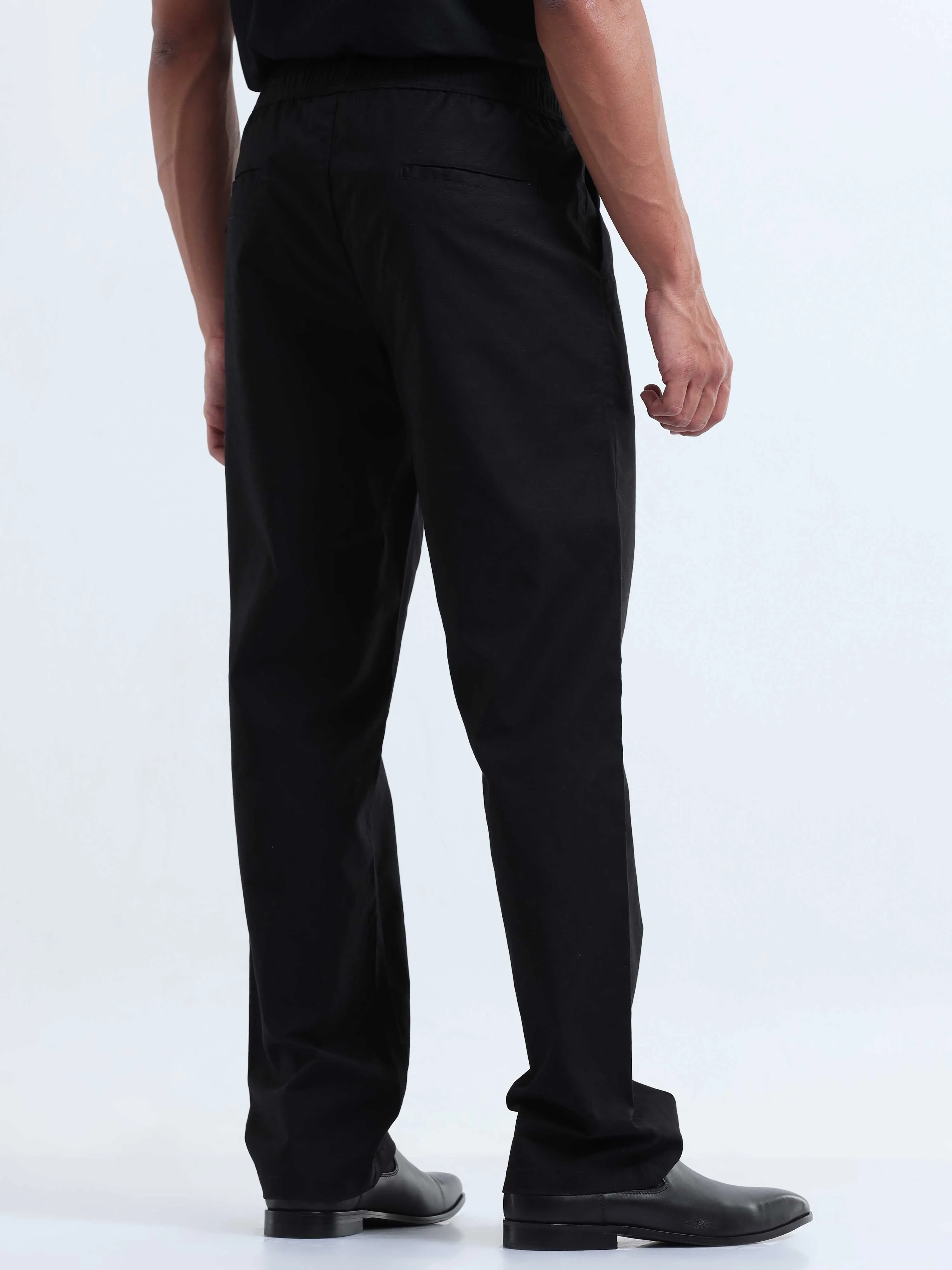 Verve Structural Black Relaxed Pants