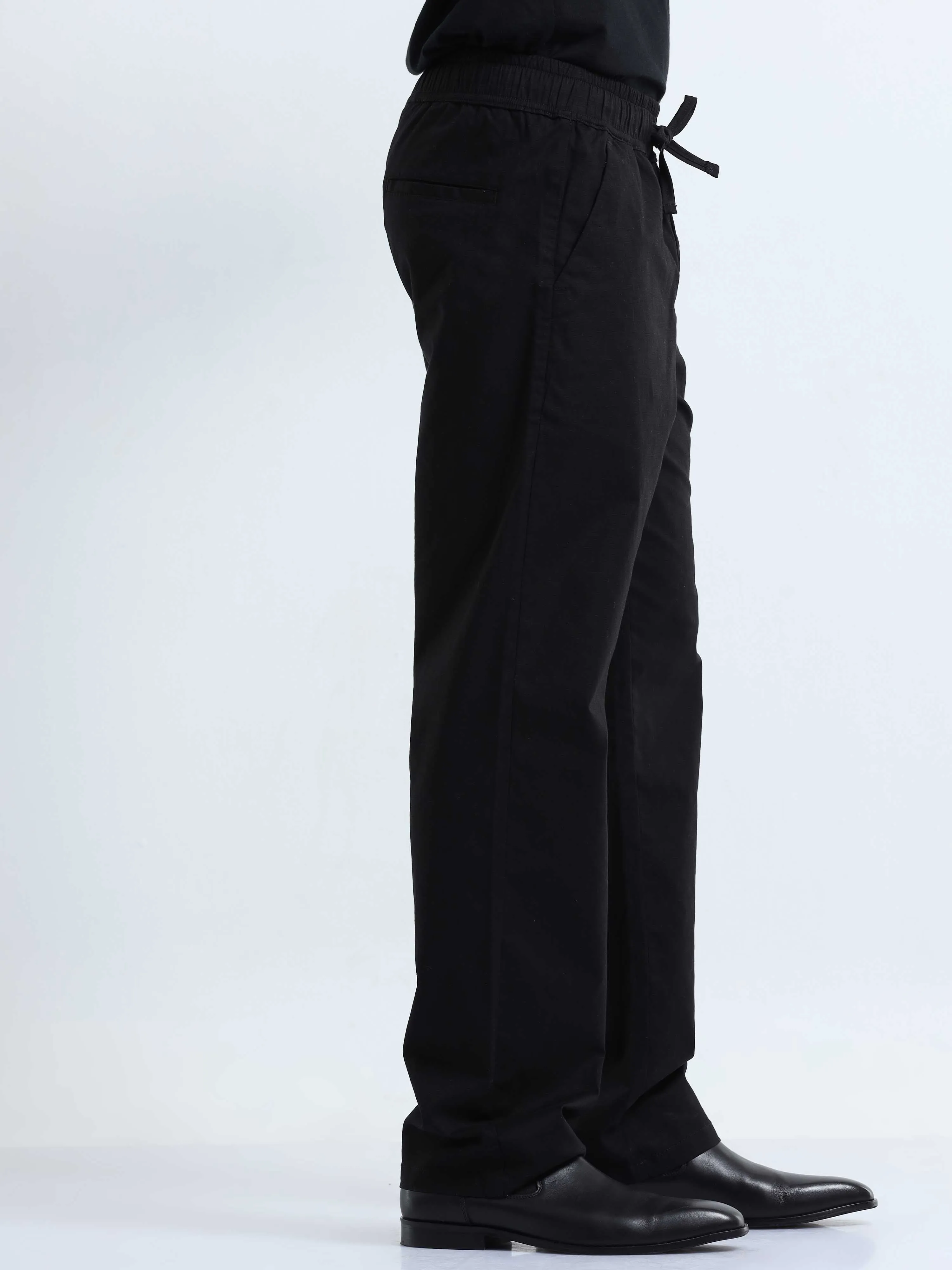 Verve Structural Black Relaxed Pants