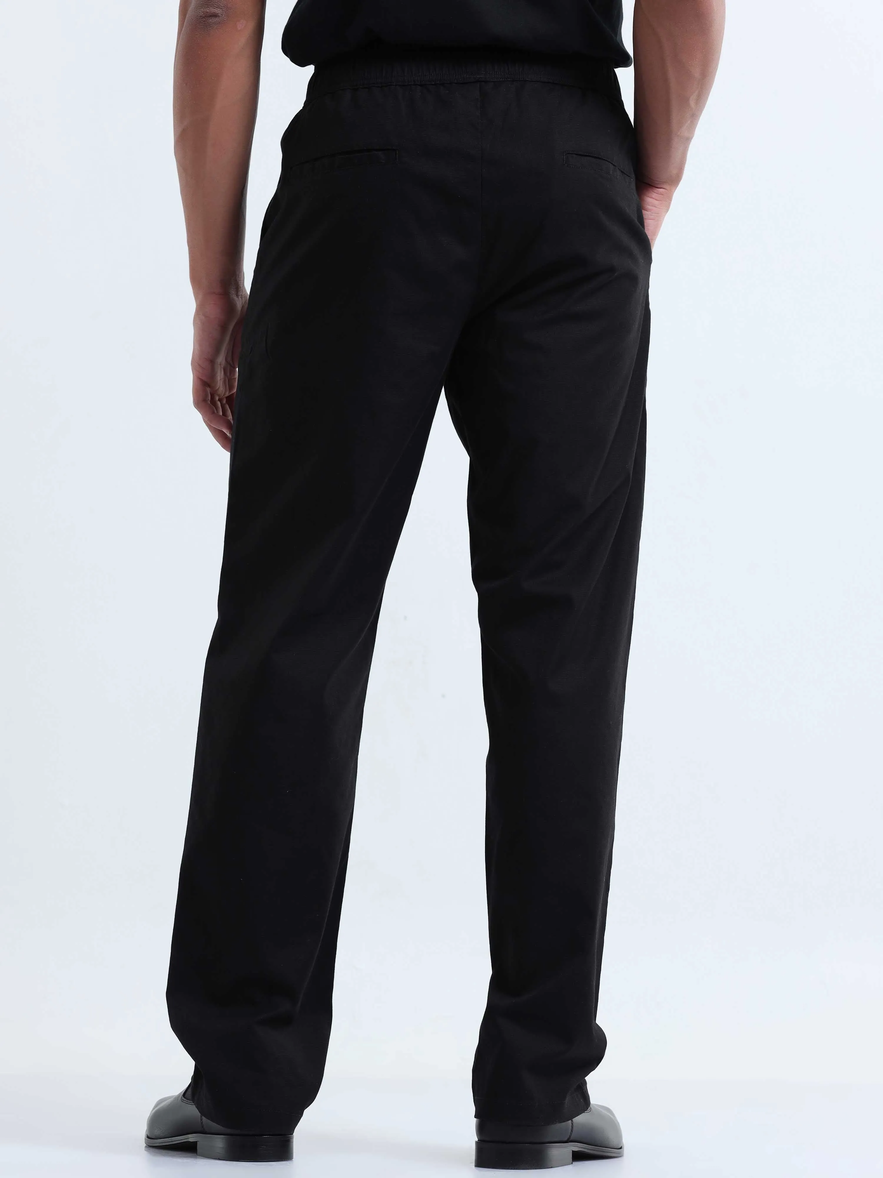 Verve Structural Black Relaxed Pants