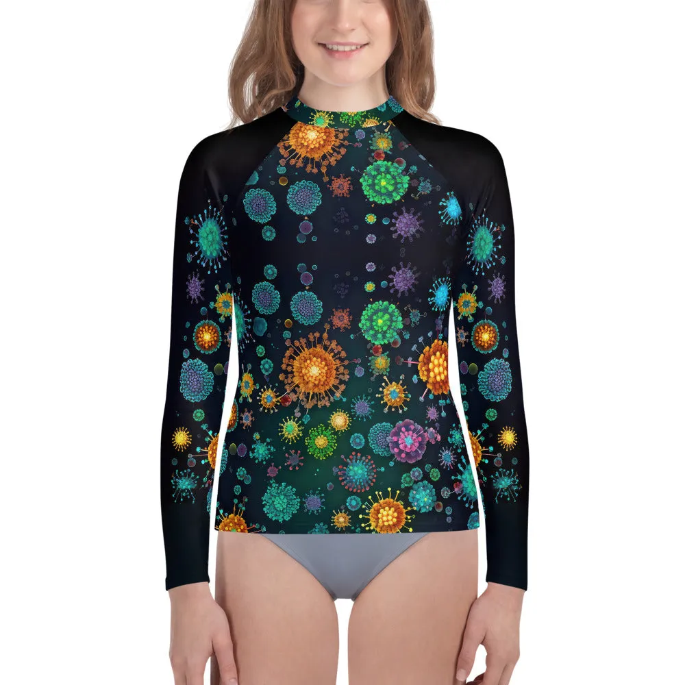 Youth Rash Guard Virus Rain